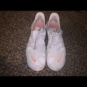 White nike running shoes